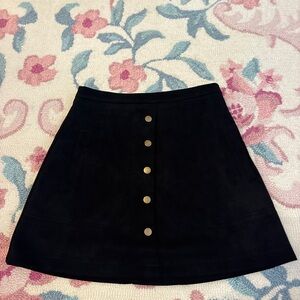 Elegant Black Button-Up Skirt